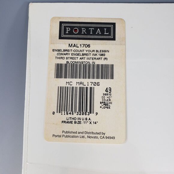 Mary Engelbreit 1983 COUNT YOUR BLESSINGS Matted 11 x 14 Sealed Lithograph VTG - Picture 8 of 8